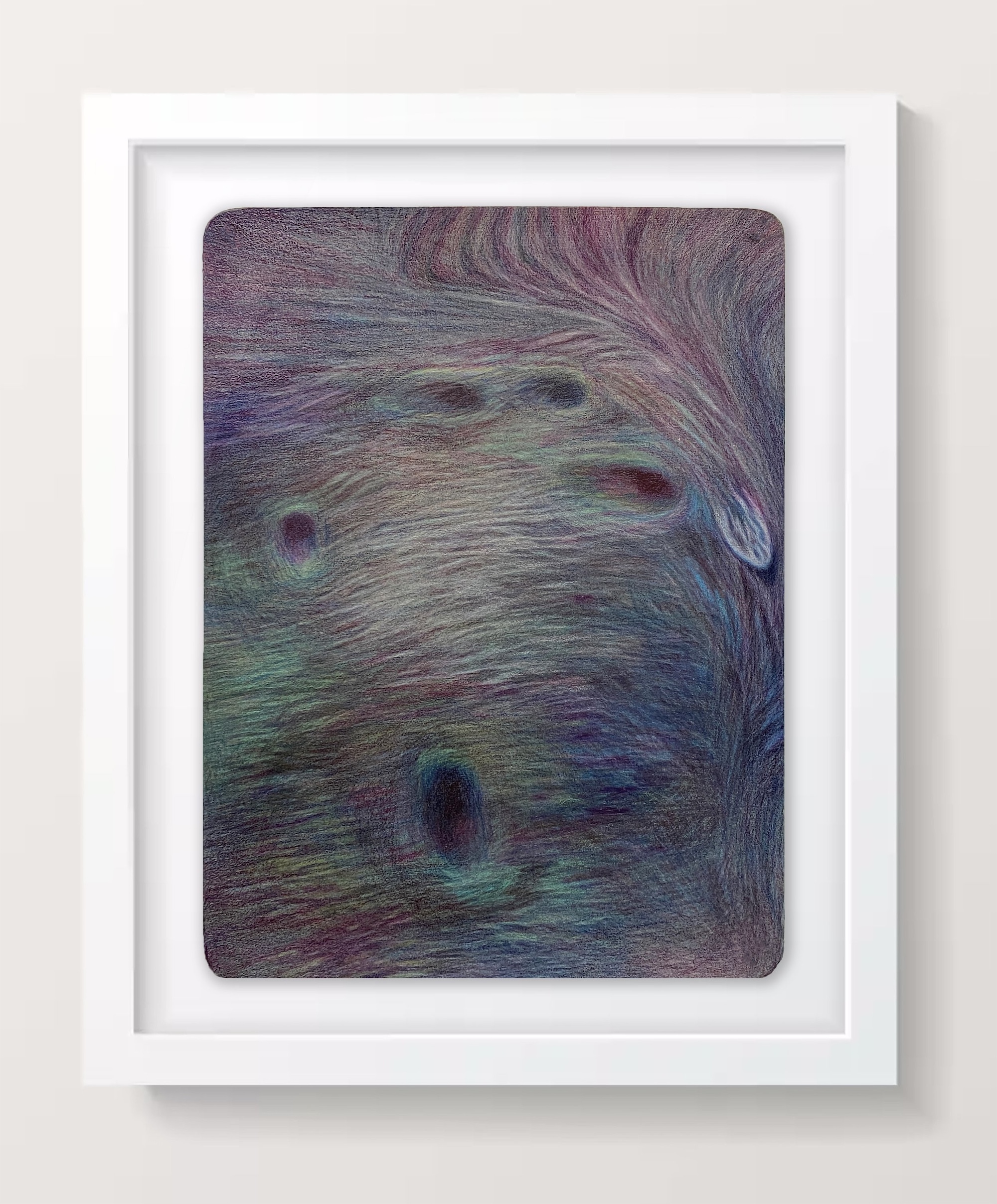 Twisted, 2023, colored pencil on paper