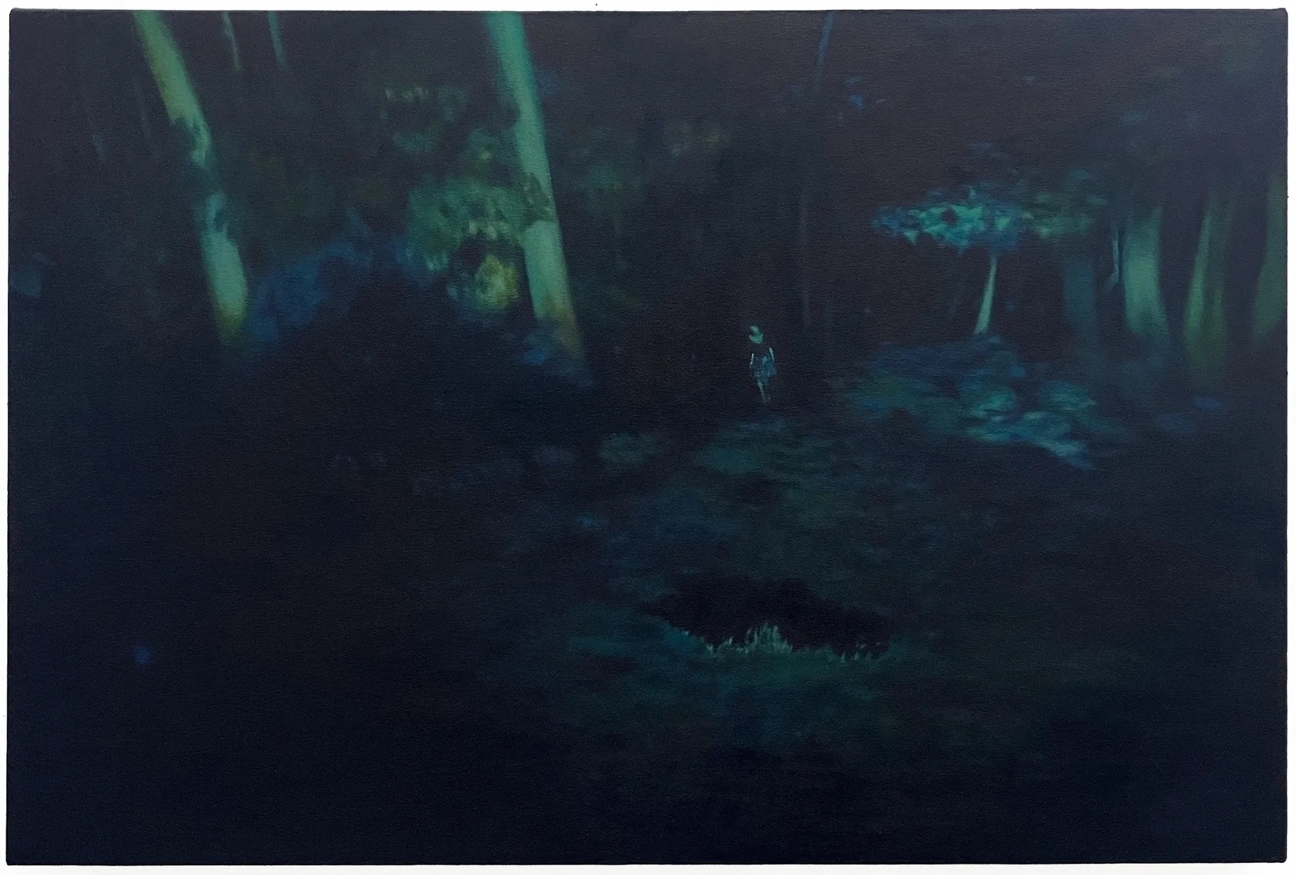 Oil painting from Off-Kilter, a dark forest scene